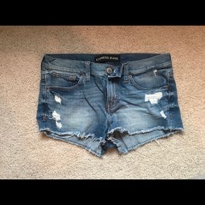 Ripped Jean Shorts